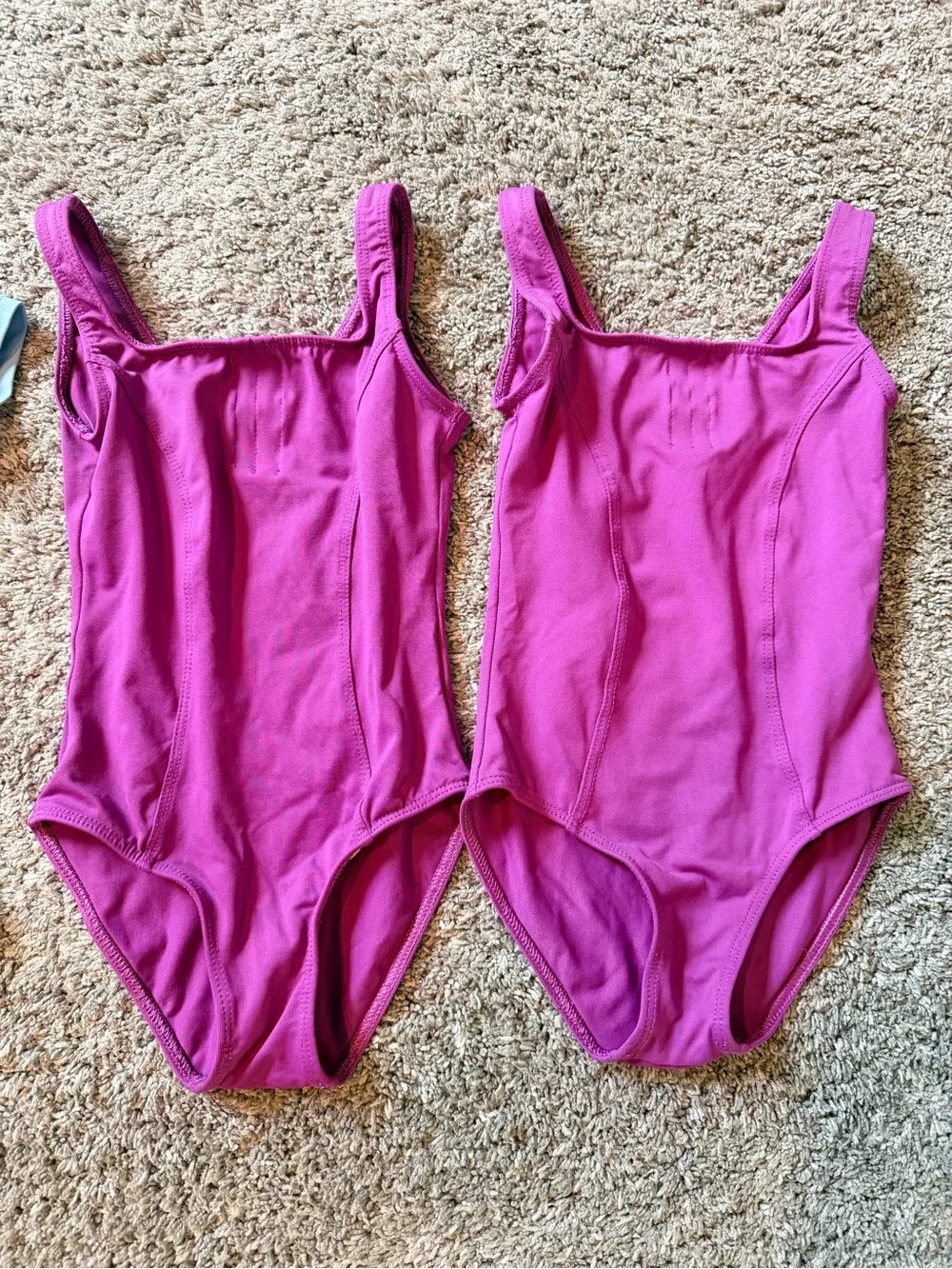 Girl’s One-Piece Leotard - Light Blue and Magenta Size 6